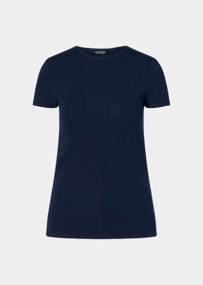 Playeras Ralph Lauren Mujer Azul Marino - Cotton-Blend - XLMBR4926